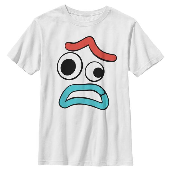 Aperçu: Pixar - Toy Story - Fourchette Big Face Scared - Enfant T-shirt - Blanc - Devant