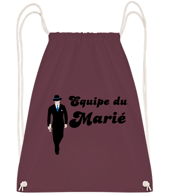 Equipe Du Marié - Sac à dos Drawstring - Bordeaux - Devant