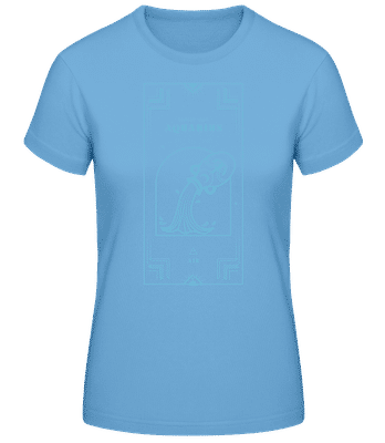 Art Deco Zodiac Sign Aquarius - T-shirt standard Femme - Bleu clair - Devant