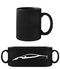 'Lamborghini Huracan Evo' Silhouette · Schwarze Tasse