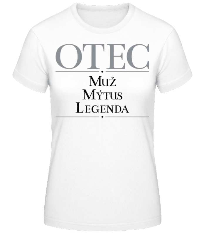 Náhľad: Otec Muz mýtus Legenda - Dámske tričko B&C - Biela - Predné