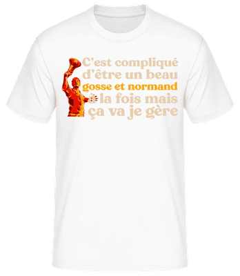 Beau Gosse Et Normand - T-shirt standard Homme - Blanc - Devant