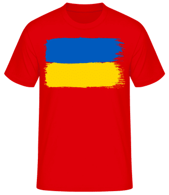 Country Flag Ukraine - Men's Basic T-Shirt - Red - Front