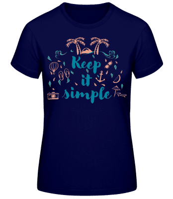 Keep It Simple - Dámske basic tričko - Namornícka modrá - Predné