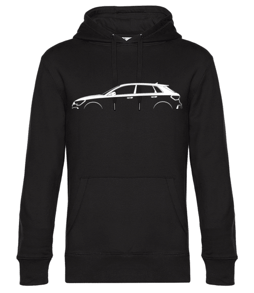 Aperçu: 'Audi A3 Sportback (8Y)' Silhouette - Sweat à capuche premium Unisexe - Noir - Devant