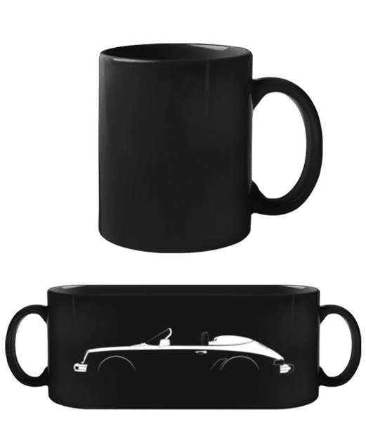Preview: 'Porsche 911 Car. Speed.' Silhouette - Black Mug - Black - Front