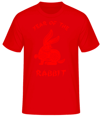 Chinese Zodiac Year Of The Rabbit - Pánske basic tričko - Červená - Predné