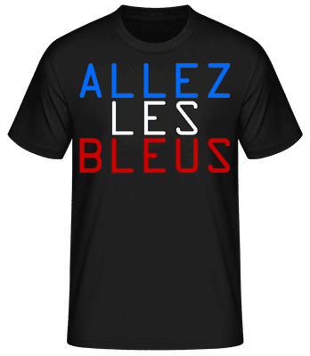 Allez Les Bleus - Pánske basic tričko - Čierna - Predné