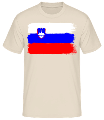 Country Flag Slovakia - Camiseta básica para hombre - Crema - delante