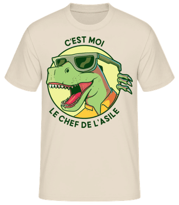 C'est Moi Le Chef De L’asile - T-shirt standard Homme - Crème - Devant