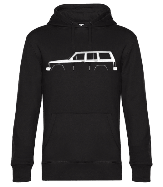 Aperçu: 'Jeep Cherokee (XJ)' Silhouette - Sweat à capuche standard homme - Noir - Devant