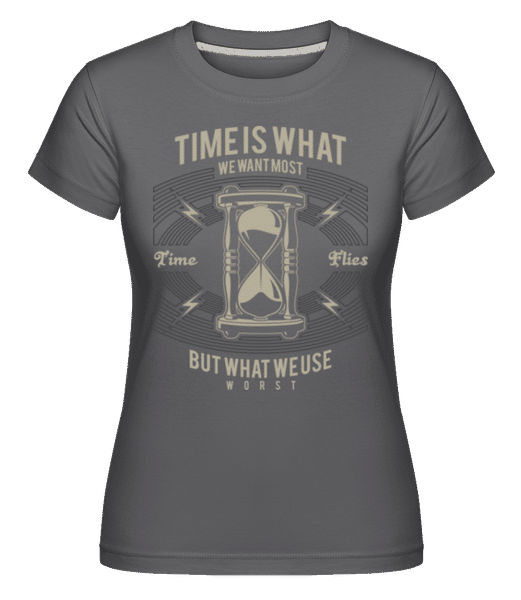 Aperçu: Time -  T-shirt Shirtinator femme - Anthracite - Devant