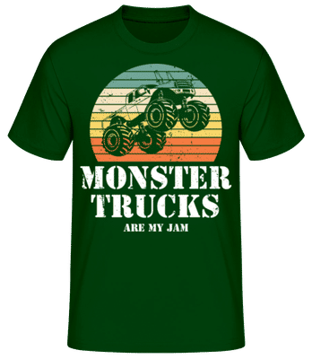Retro Sun Monster Truck - T-shirt standard Homme - Vert bouteille - Devant