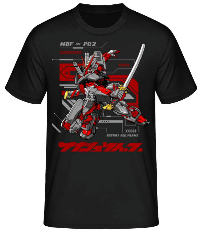 Vista previa: Astray Red Frame - Camiseta básica para hombre - Negro - delante