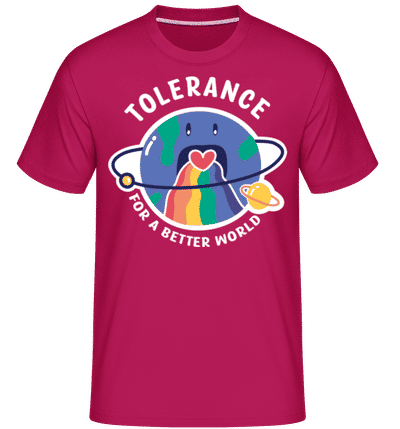Tolerance For Better World -  Shirtinator Men's T-Shirt - Magenta - Front
