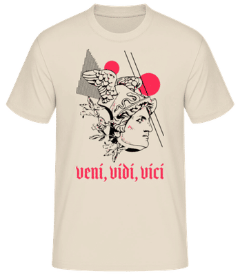 Veni Vidi Vici - Pánské basic tričko - Krémová - Napřed