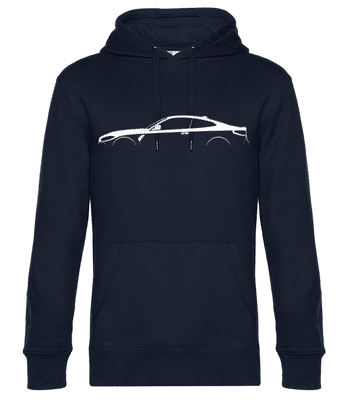 'BMW M4 Coupe G82' Silhouette - Sweat à capuche premium Unisexe - Bleu marine - Devant