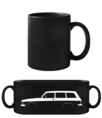 'Audi 80 Variant F103' Silhouette - Black Mug - Black - Front