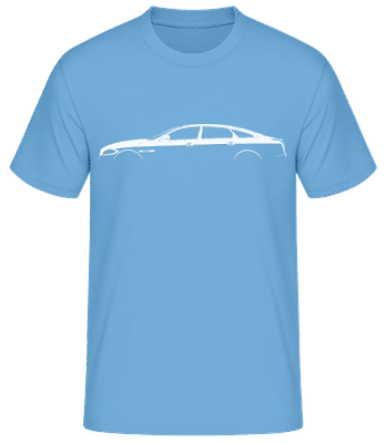 'Jaguar XJ L (X351)' Silhouette - Männer Basic T-Shirt - Hellblau - Vorne