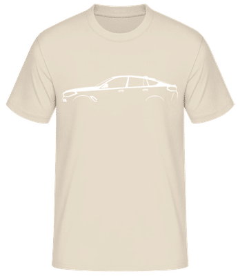 'BMW X6 M Competition' Silhouette - Men's Basic T-Shirt - Cream - Front