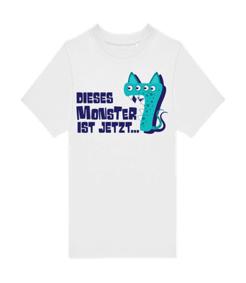 Dieses Monster Ist Jetzt 7 - Kinder T-Shirt B&C - Weiß - Vorne