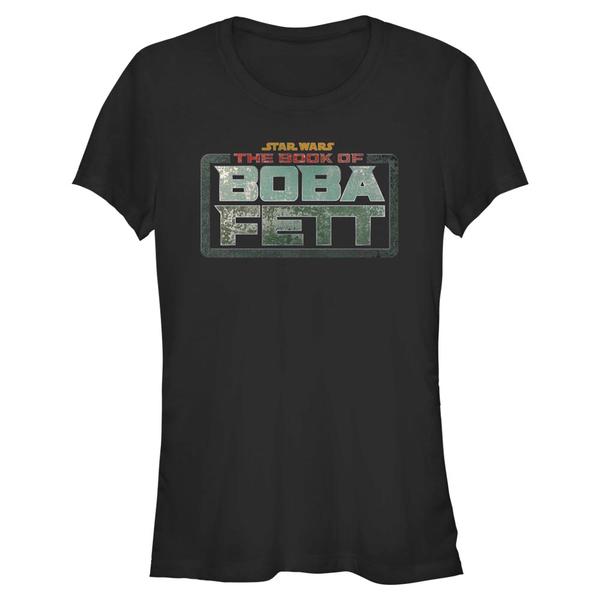 Aperçu: Star Wars - Le Livre de Boba Fett - Skupina Boba Fett Main Logo - Femme T-shirt - Noir - Devant