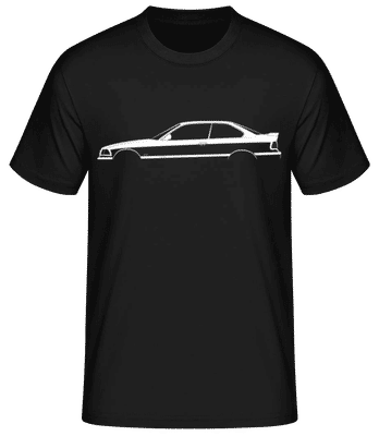 'BMW M3 Coupe E36' Silhouette - Männer Basic T-Shirt - Schwarz - Vorne