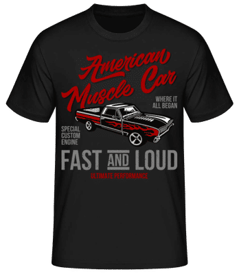 American Muscle Car - Camiseta básica para hombre - Negro - delante