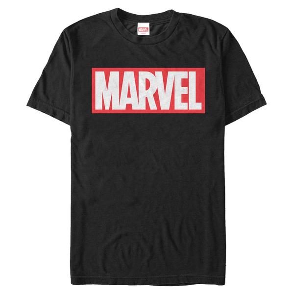 Aperçu: Marvel - Logo Brick - Homme T-shirt - Noir - Devant