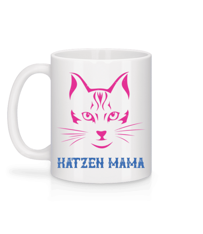 Vorschau: Katzen Mama - Tasse - Weiß - Hinten
