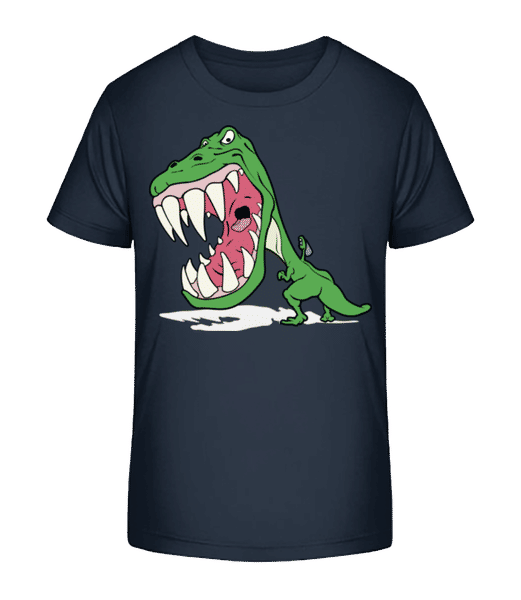 Aperçu: Dinosaur Kids Green - T-shirt bio Enfant Stanley Stella 2.0 - Bleu marine - Devant
