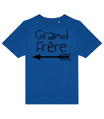 Grand Frère Flèche - T-shirt enfants B&C - Bleu royal - Devant