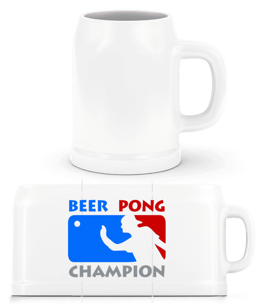 Aperçu: Beer Pong Champion - Chope de bière - Blanc - Devant