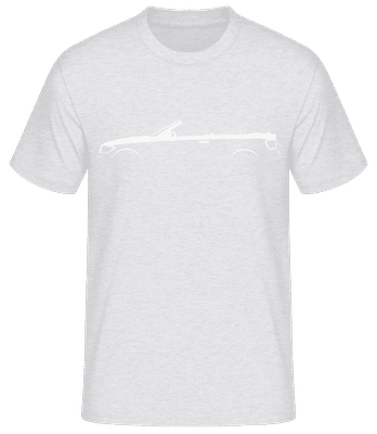 'BMW 1 Series Cabrio (E88)' Silhouette - T-shirt standard Homme - Gris chiné - Devant