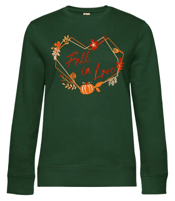  Fall In Love - Dámska štandardná mikina - Bottle green - Predné