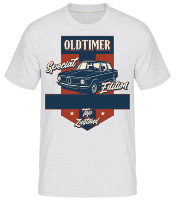 Oldtimer 'BMW' Geburtstag - Männer Basic T-Shirt - Grau meliert - Vorne