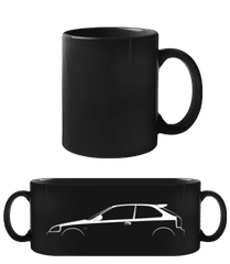 'Honda Civic Type-R (EK9)' Silhouette · Schwarze Tasse