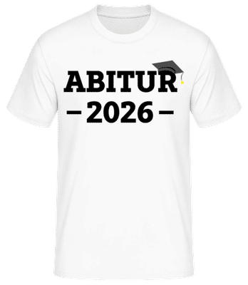 Abitur 2025 - Männer Basic T-Shirt - Weiß - Vorne