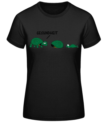 Gesundheit Schildkröte - Frauen Basic T-Shirt - Schwarz - Vorne