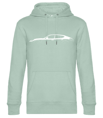 'Porsche Panamera 970' Silhouette - Unisex Premium Hoodie - Mintgrün - Vorne