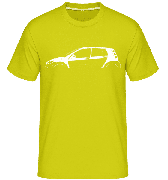 Preview: 'Smart Forfour (W454)' Silhouette - Shirtinator Men's T-Shirt - Lime - Front