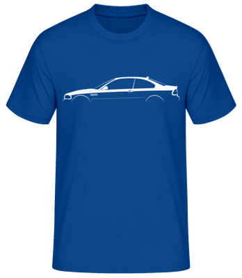 'BMW M3 Coupe E46' Silhouette - Männer Basic T-Shirt - Royalblau - Vorne