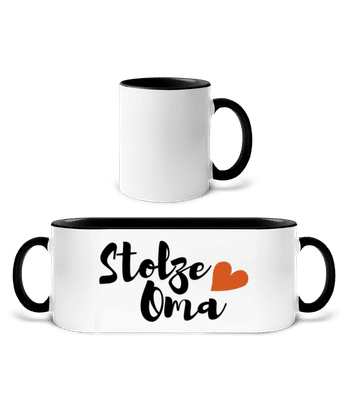 Stolze Oma - Tasse zweifarbig - Weiß / Schwarz - Vorne