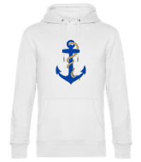 L'Ancre Avec Cordage - Sweat à capuche premium Unisexe - Blanc - Devant