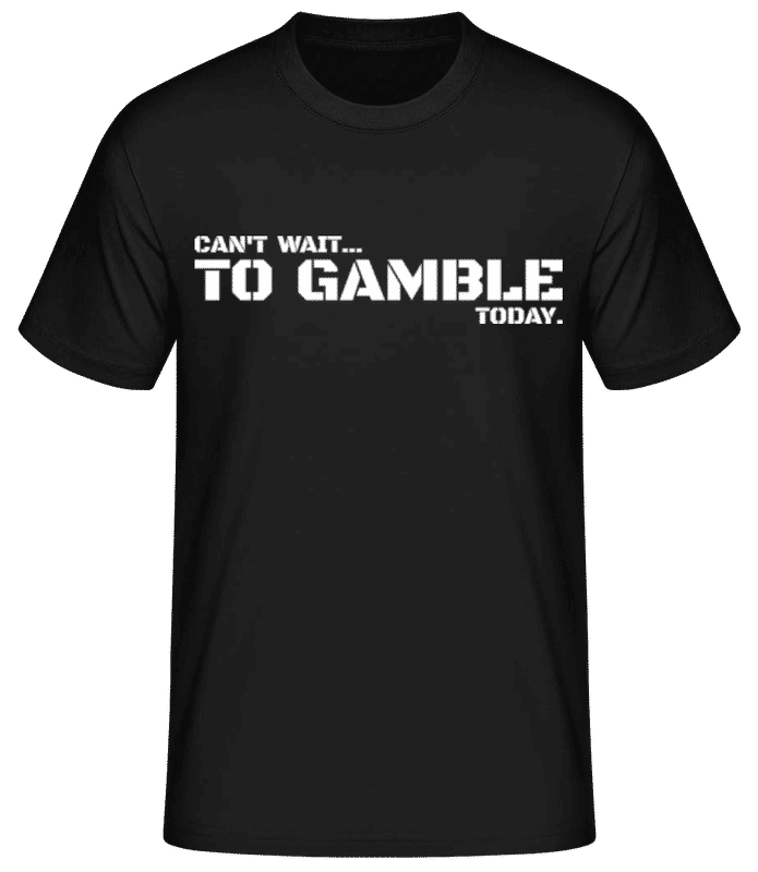 Aperçu: Can't Wait To Gamble Today - T-shirt homme B&C - Noir - Devant