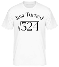 Just Turned 18 - Männer Basic T-Shirt - Weiß - Vorne