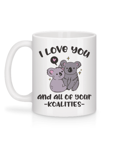 Aperçu: I Love You And Your Koalities - Mug en céramique blanc - Blanc - Derrière