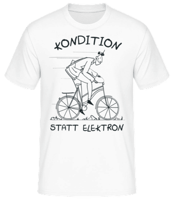 Kondition Statt Elektron - Männer Basic T-Shirt - Weiß - Vorne