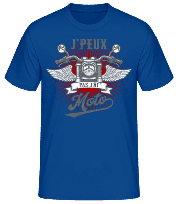 J'peux Pas J'ai Moto - T-shirt standard Homme - Bleu royal - Devant