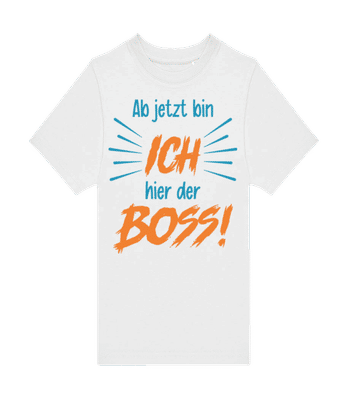 Motiv Ab Jetzt Bin Ich Der Boss - Kinder T-Shirt B&C - Weiß - Vorne